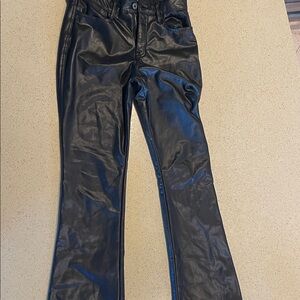 Abercrombie Kids Black Faux Leather Pants